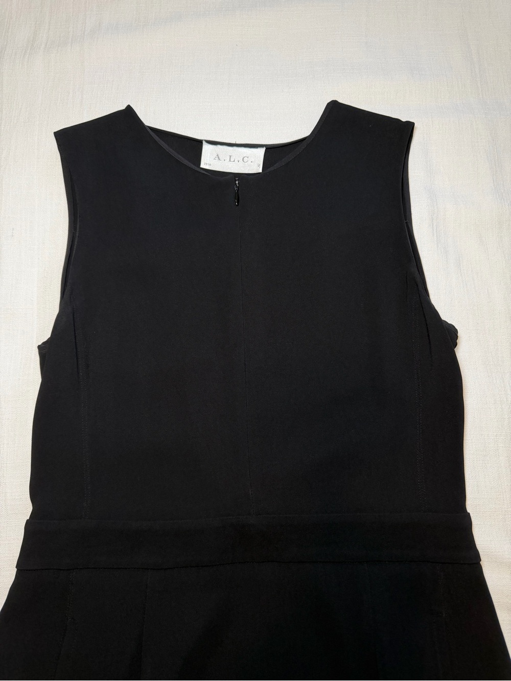 ALC Black Silk Zip Front Dress - Picture 8 of 15